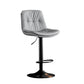 Modern Metal Barstool Faux Leather Footrest Stool Adjustable Height in Matte Finish Light Gray Black 1 Piece Clearhalo 'Bar Furniture' 'Bar Stools' 'bar_stools' 'furn' 'furn_bar_stools' 'Furniture' 'Kitchen & Dining Furniture' 5527616