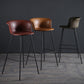 Modern Indoor Backrest Bar Stool Faux Leather Upholstered Bar Stool