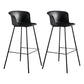 Modern Indoor Backrest Bar Stool Faux Leather Upholstered Bar Stool
