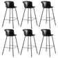 Modern Indoor Backrest Bar Stool Faux Leather Upholstered Bar Stool