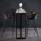 Modern Indoor Backrest Bar Stool Faux Leather Upholstered Bar Stool