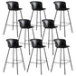 Modern Indoor Backrest Bar Stool Faux Leather Upholstered Bar Stool