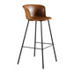 Modern Indoor Backrest Bar Stool Faux Leather Upholstered Bar Stool