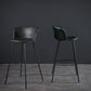 Modern Indoor Backrest Bar Stool Faux Leather Upholstered Bar Stool