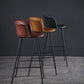 Modern Indoor Backrest Bar Stool Faux Leather Upholstered Bar Stool