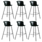 Modern Indoor Backrest Bar Stool Faux Leather Upholstered Bar Stool