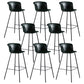 Modern Indoor Backrest Bar Stool Faux Leather Upholstered Bar Stool