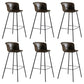 Modern Indoor Backrest Bar Stool Faux Leather Upholstered Bar Stool
