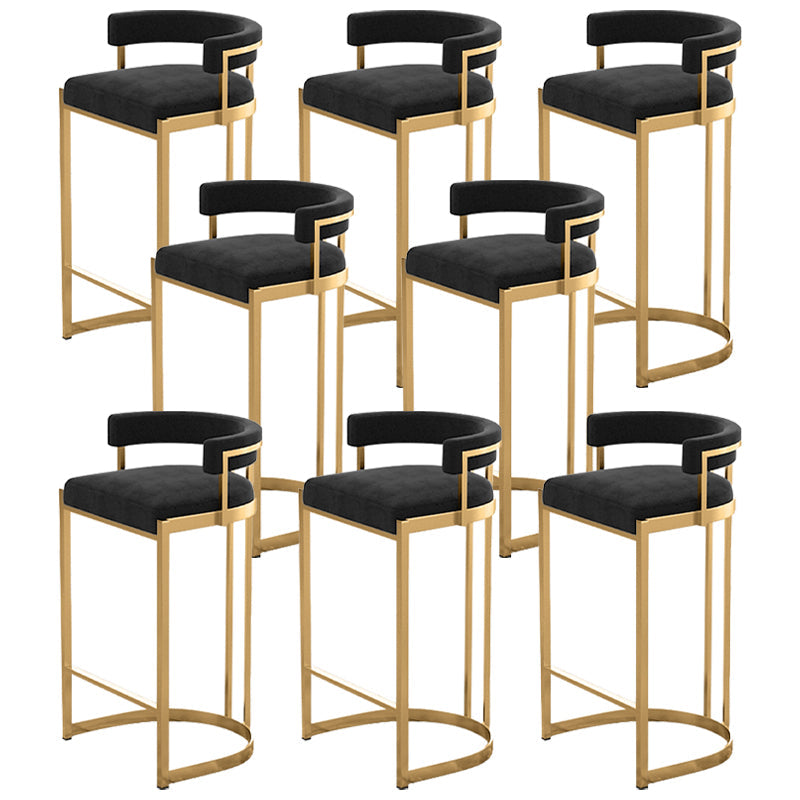 Tabouret de bar Glam Bucket Tabouret de bar rembourré avec base en métal doré