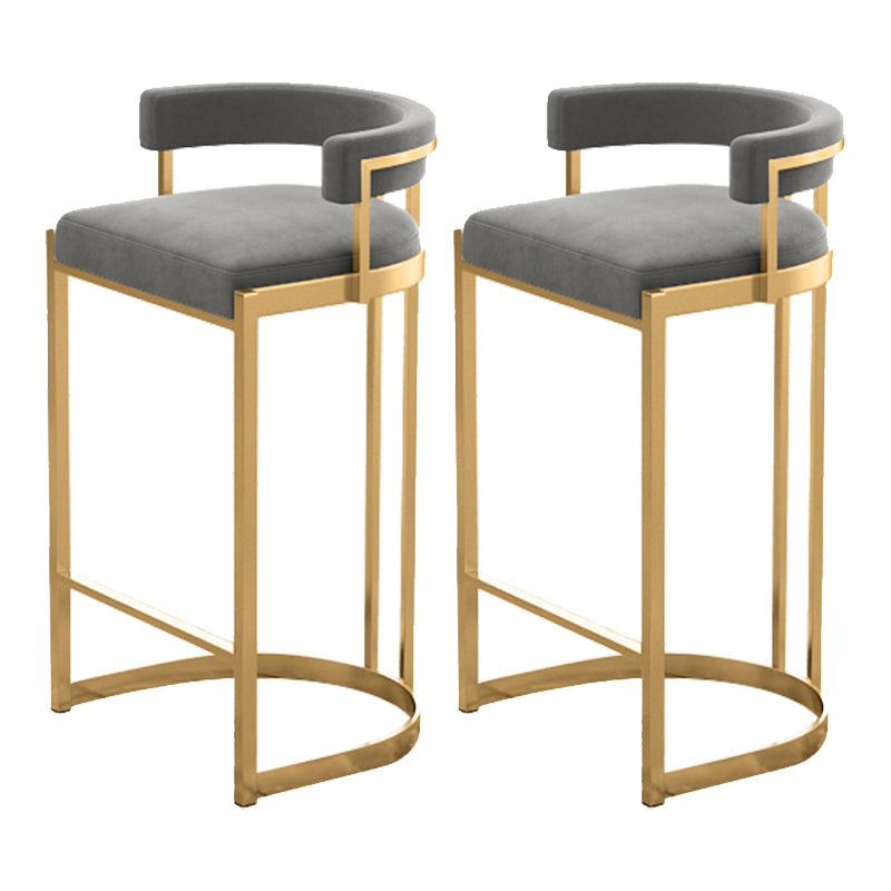 Tabouret de bar Glam Bucket Tabouret de bar rembourré avec base en métal doré