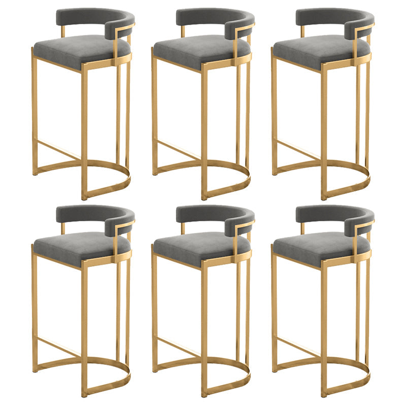 Tabouret de bar Glam Bucket Tabouret de bar rembourré avec base en métal doré