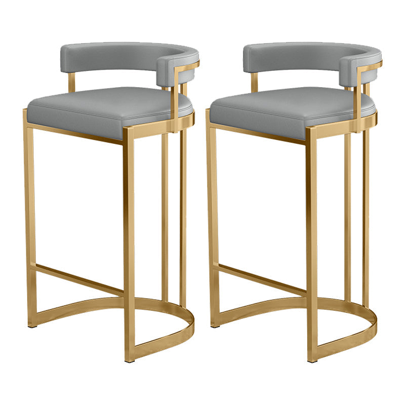 Tabouret de bar Glam Bucket Tabouret de bar rembourré avec base en métal doré