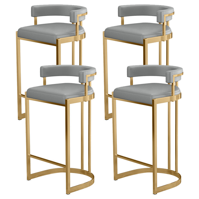 Tabouret de bar Glam Bucket Tabouret de bar rembourré avec base en métal doré