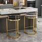 Tabouret de bar Glam Bucket Tabouret de bar rembourré avec base en métal doré