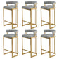 Tabouret de bar Glam Bucket Tabouret de bar rembourré avec base en métal doré