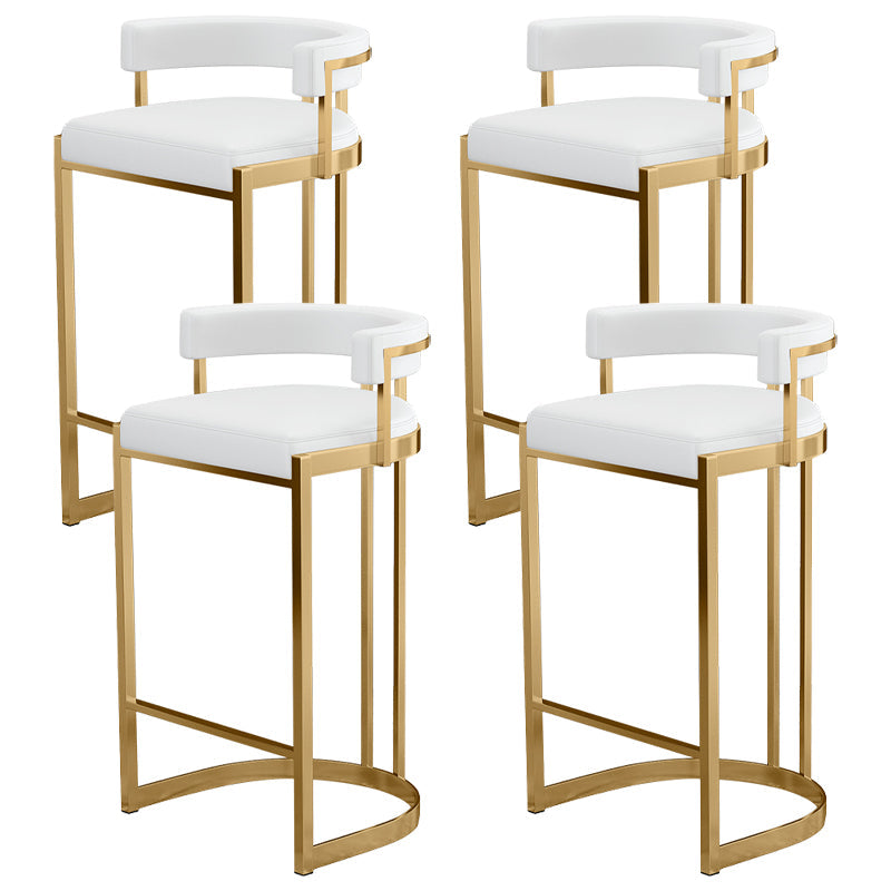 Tabouret de bar Glam Bucket Tabouret de bar rembourré avec base en métal doré