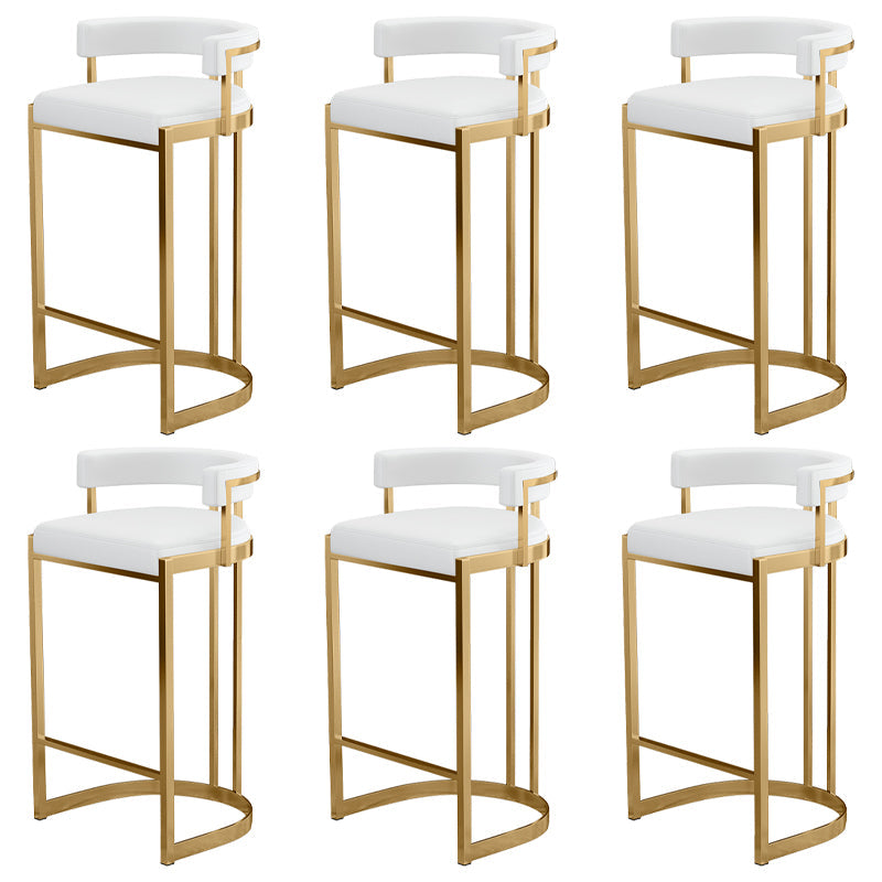 Tabouret de bar Glam Bucket Tabouret de bar rembourré avec base en métal doré