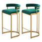 Tabouret de bar Glam Bucket Tabouret de bar rembourré avec base en métal doré