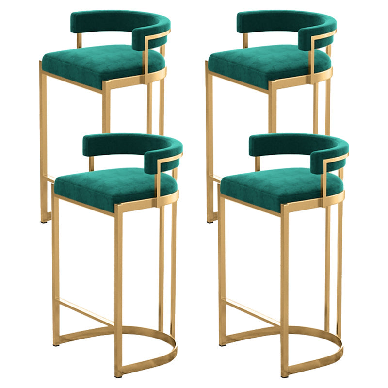 Tabouret de bar Glam Bucket Tabouret de bar rembourré avec base en métal doré