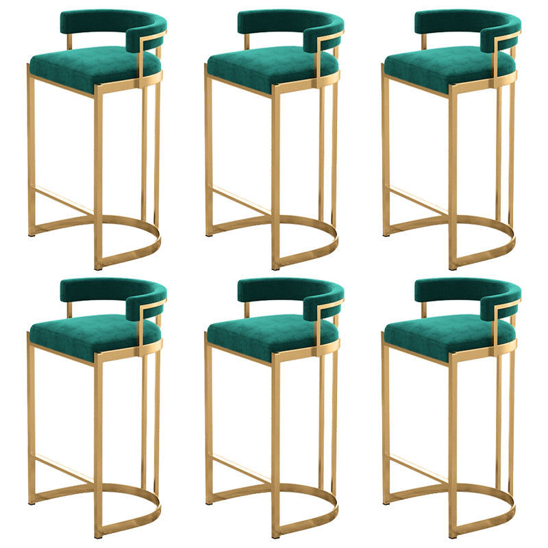 Tabouret de bar Glam Bucket Tabouret de bar rembourré avec base en métal doré