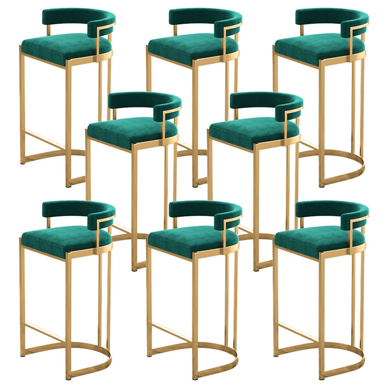 Tabouret de bar Glam Bucket Tabouret de bar rembourré avec base en métal doré