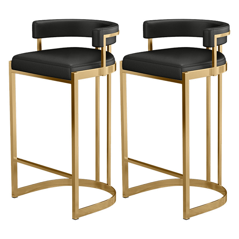 Tabouret de bar Glam Bucket Tabouret de bar rembourré avec base en métal doré