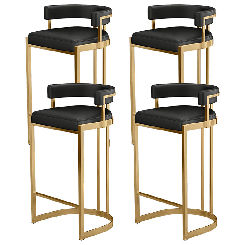 Tabouret de bar Glam Bucket Tabouret de bar rembourré avec base en métal doré