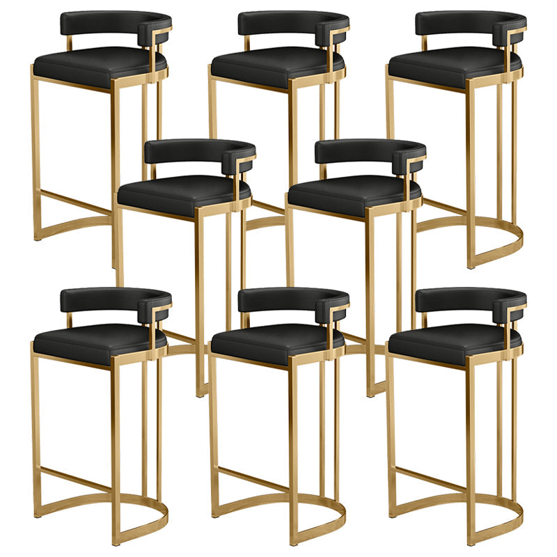 Tabouret de bar Glam Bucket Tabouret de bar rembourré avec base en métal doré