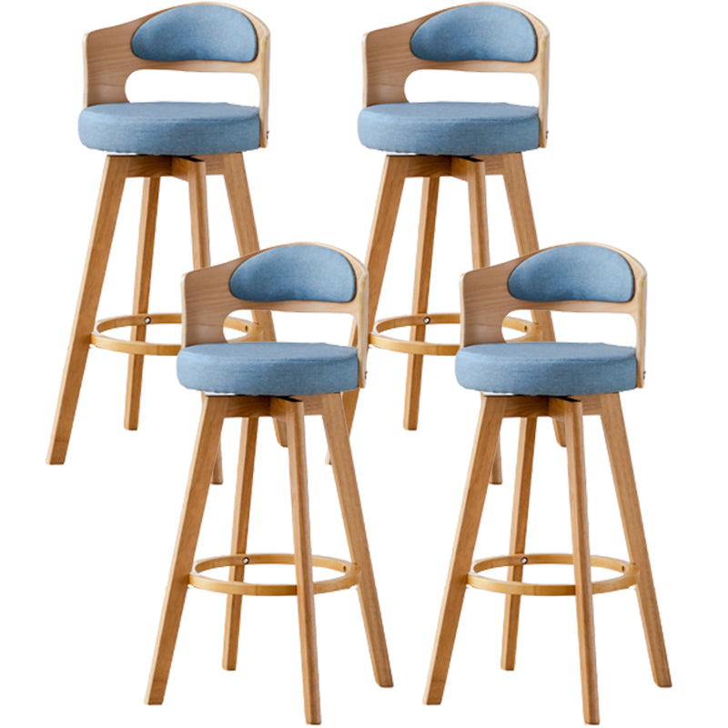 Taburete de madera contemporáneo taburete de cuero falso en acabado mate para interiores