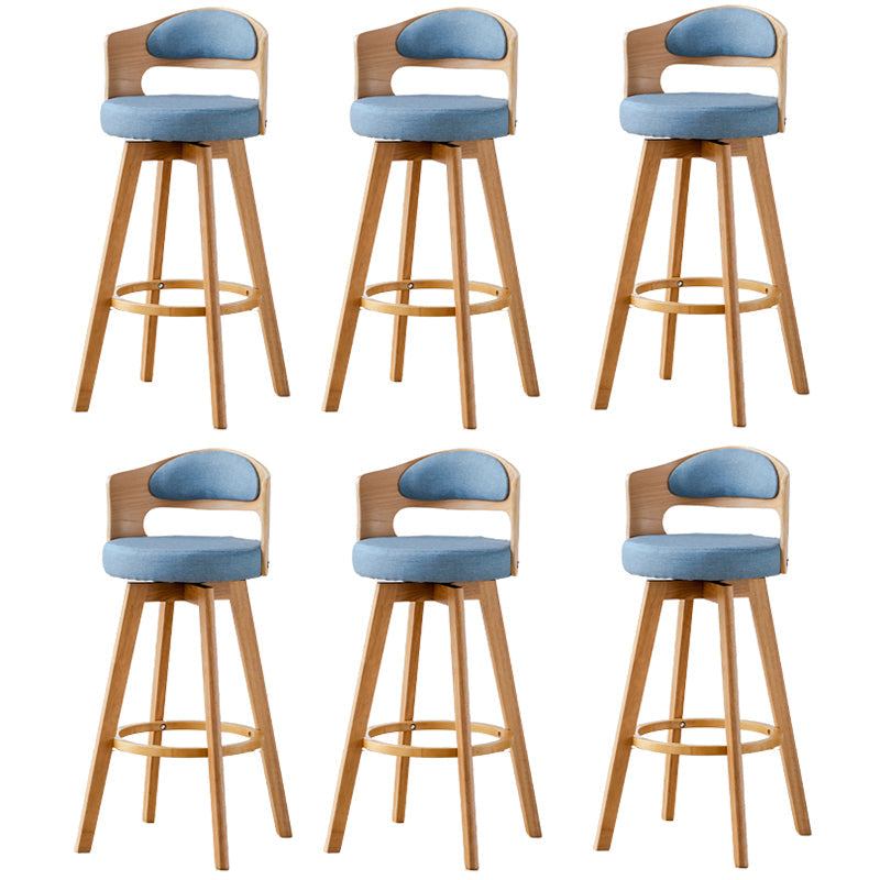 Taburete de madera contemporáneo taburete de cuero falso en acabado mate para interiores