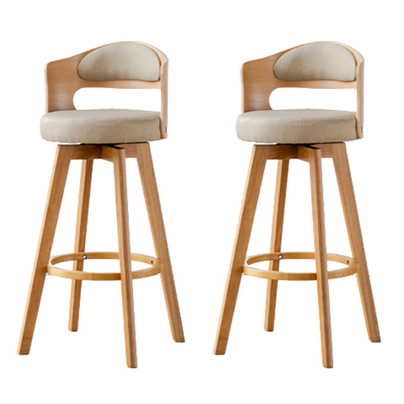 Taburete de madera contemporáneo taburete de cuero falso en acabado mate para interiores