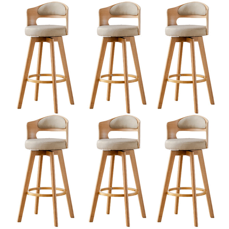 Taburete de madera contemporáneo taburete de cuero falso en acabado mate para interiores