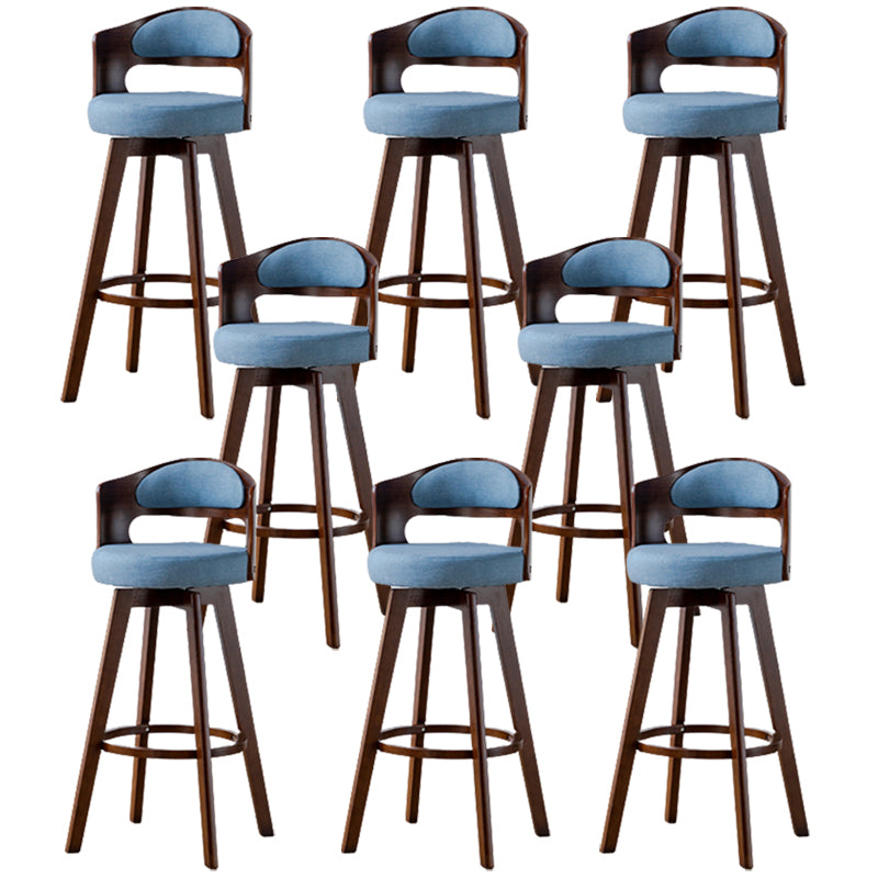 Taburete de madera contemporáneo taburete de cuero falso en acabado mate para interiores