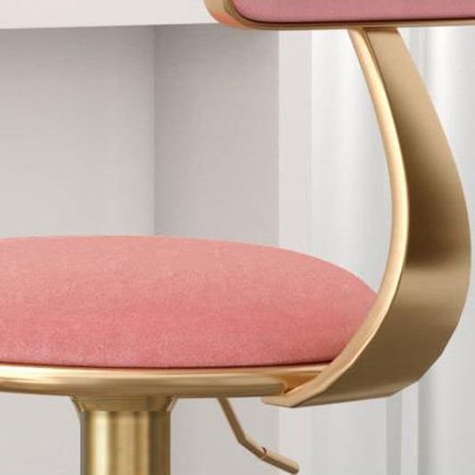 Sgabello imbottito da baramio in metallo glam in metallo in finitura opaca per interno