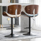 Contemporary Metal Adjustable Barstool Leather Counter Stool with Swivel in Matte Finish Clearhalo 'Bar Furniture' 'Bar Stools' 'bar_stools' 'furn' 'furn_bar_stools' 'Furniture' 'Kitchen & Dining Furniture' 5528099