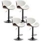 Contemporary Metal Adjustable Barstool Leather Counter Stool with Swivel in Matte Finish White 4 Piece Set Clearhalo 'Bar Furniture' 'Bar Stools' 'bar_stools' 'furn' 'furn_bar_stools' 'Furniture' 'Kitchen & Dining Furniture' 5528100