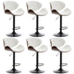 Contemporary Metal Adjustable Barstool Leather Counter Stool with Swivel in Matte Finish White 6 Piece Set Clearhalo 'Bar Furniture' 'Bar Stools' 'bar_stools' 'furn' 'furn_bar_stools' 'Furniture' 'Kitchen & Dining Furniture' 5528102