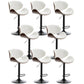 Contemporary Metal Adjustable Barstool Leather Counter Stool with Swivel in Matte Finish White 8 Piece Set Clearhalo 'Bar Furniture' 'Bar Stools' 'bar_stools' 'furn' 'furn_bar_stools' 'Furniture' 'Kitchen & Dining Furniture' 5528103