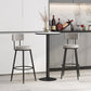 Modern Round Bar & Counter Stool Footrest Metal Counter Chair with Cushion