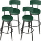 Modern Round Bar & Counter Stool Footrest Metal Counter Chair with Cushion