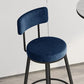 Modern Round Bar & Counter Stool Footrest Metal Counter Chair with Cushion