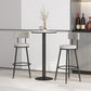 Modern Round Bar & Counter Stool Footrest Metal Counter Chair with Cushion