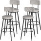 Modern Round Bar & Counter Stool Footrest Metal Counter Chair with Cushion