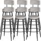 Modern Round Bar & Counter Stool Footrest Metal Counter Chair with Cushion