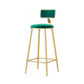 Glam Low Back Counter Stool Round Upholstered Counter Height Stool for Shop Clearhalo 'Bar Furniture' 'Bar Stools' 'bar_stools' 'furn' 'furn_bar_stools' 'Furniture' 'Kitchen & Dining Furniture' 5528201