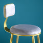 Glam Low Back Counter Stool Round Upholstered Counter Height Stool for Shop Clearhalo 'Bar Furniture' 'Bar Stools' 'bar_stools' 'furn' 'furn_bar_stools' 'Furniture' 'Kitchen & Dining Furniture' 5528203