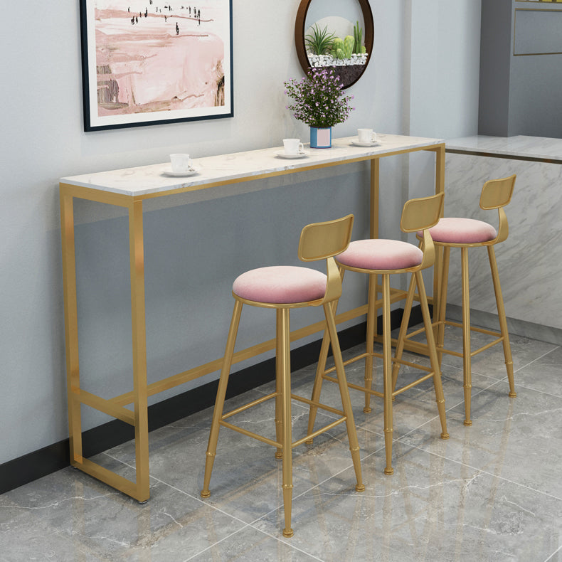 Glam Low Back Counter Stool Round Upholstered Counter Height Stool for Shop Clearhalo 'Bar Furniture' 'Bar Stools' 'bar_stools' 'furn' 'furn_bar_stools' 'Furniture' 'Kitchen & Dining Furniture' 5528213