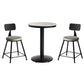 Mesa de barra superior de piedra gris de estilo industrial Juego de mesa 1/2/3 piezas de mostrador con taburetes altos