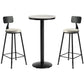 Mesa de barra superior de piedra gris de estilo industrial Juego de mesa 1/2/3 piezas de mostrador con taburetes altos