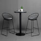 Mesa de barra superior de piedra gris de estilo industrial Juego de mesa 1/2/3 piezas de mostrador con taburetes altos